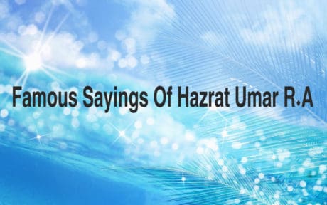 saying of Hazrat Omar R A