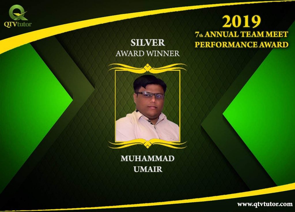 Muhammad Umair Annaul Performance Award 2019